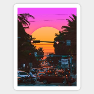 Vaporwave Sunset III (Miami Vice) Sticker